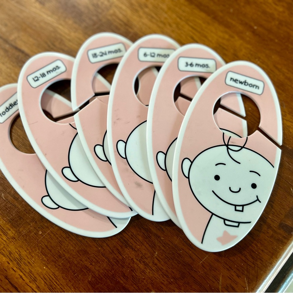 Baby Closet Dividers Set - Pink and White